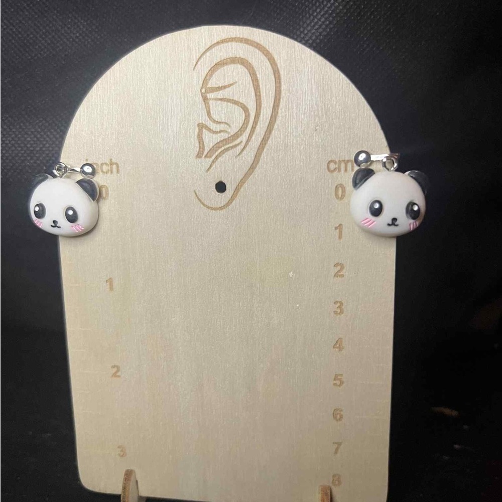 Charming Panda Kids clip on Earrings